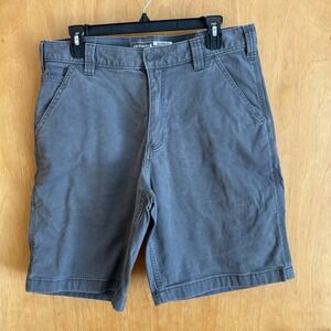 Carhartt Relaxed Fit Cargo Shorts Men's 34 Gray Rugged Flex  Zip Fly‎  Workwear